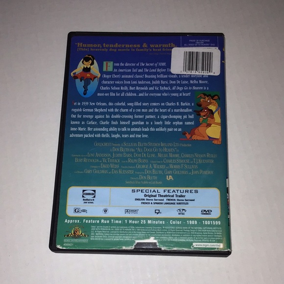 All Dogs Go To Heaven DVD 5 for $25 - Picture 2 of 3